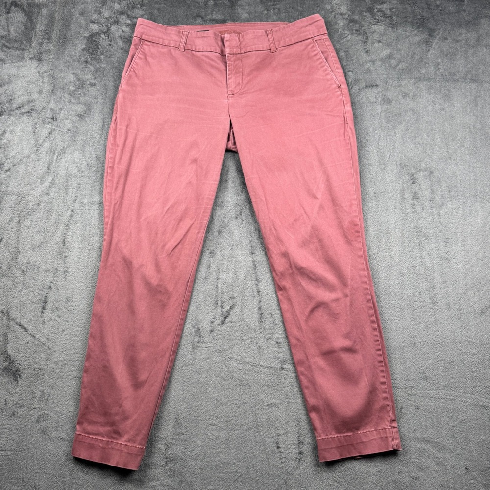 KUT from the Kloth Trouser Skinny Pants Women 6P Rose Pink Stretch Chino Exc